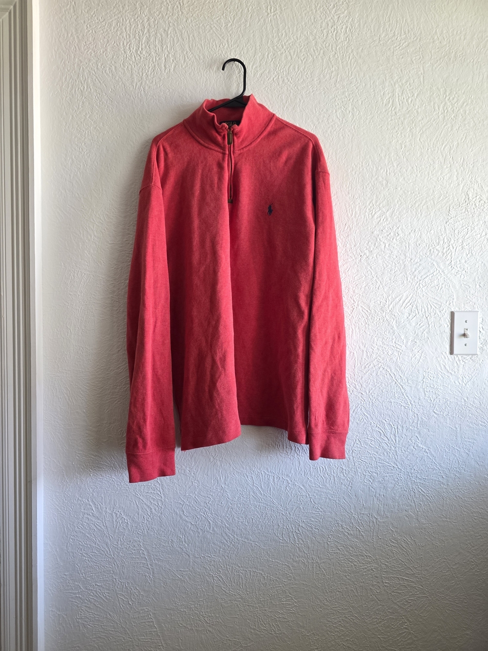 Polo by Ralph Lauren Red Quarter-Zip Sweater